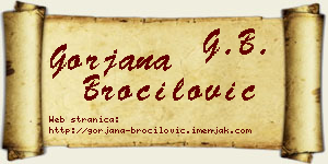 Gorjana Broćilović vizit kartica